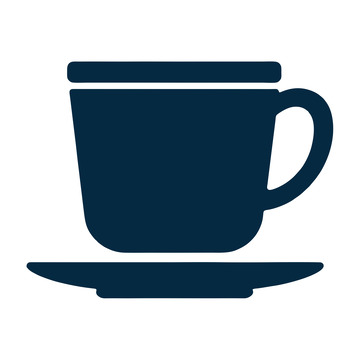 简约风格咖啡杯图标矢量素材