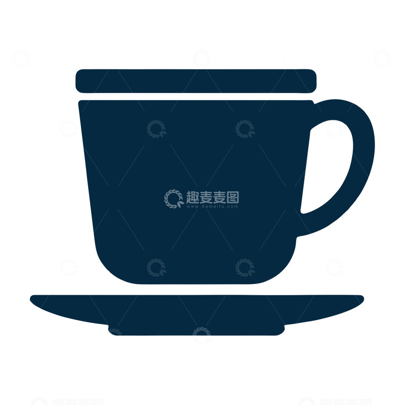 简约风格咖啡杯图标矢量素材
