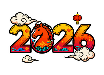 2026年马年庆祝艺术字设计