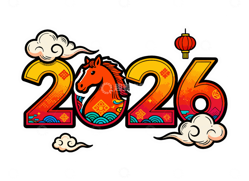 2026年马年庆祝艺术字设计