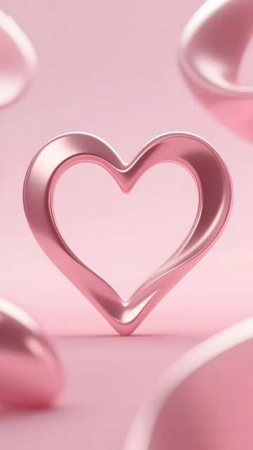 粉色心形浪漫背景设计素材