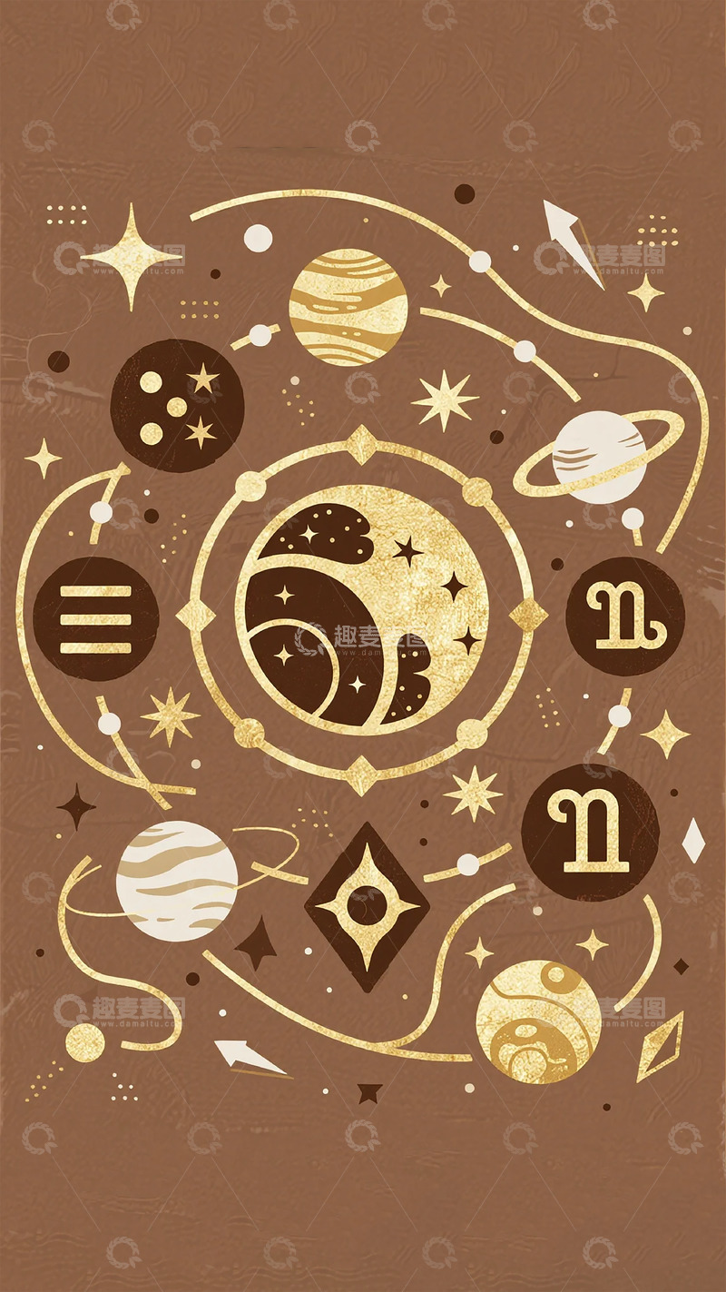 高清大图下载【趣麦麦图】宇宙占星图案设计