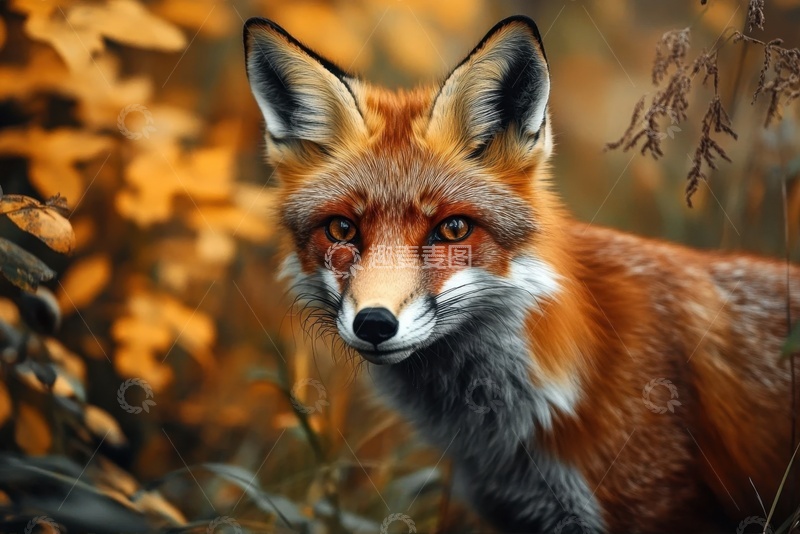 高清大图下载【趣麦麦图】山林里的一只红狐狸