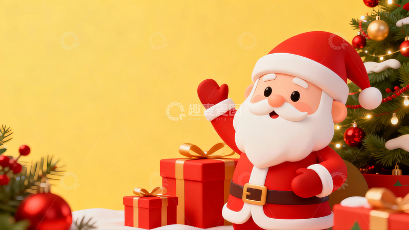 高清大图下载【趣麦麦图】卡通圣诞节背景7