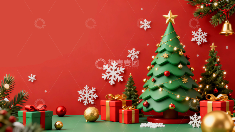 高清大图下载【趣麦麦图】卡通圣诞节背景12