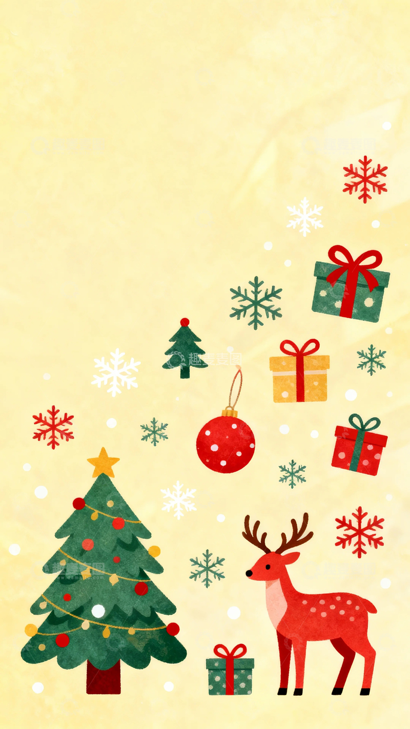 高清大图下载【趣麦麦图】节日元素插画圣诞节15