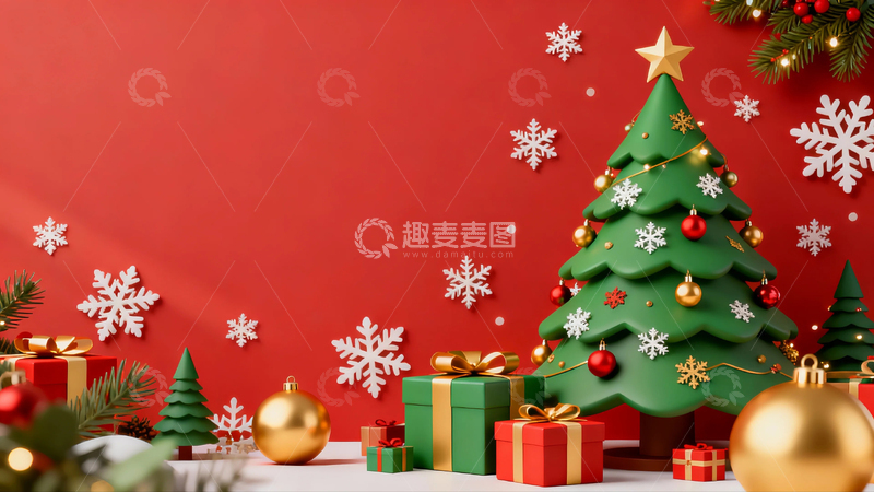 高清大图下载【趣麦麦图】卡通圣诞节背景11