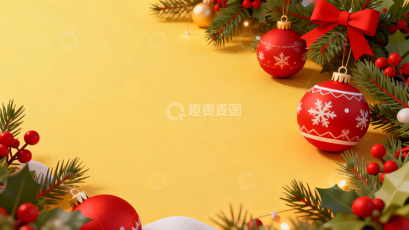 高清大图下载【趣麦麦图】卡通圣诞节背景5