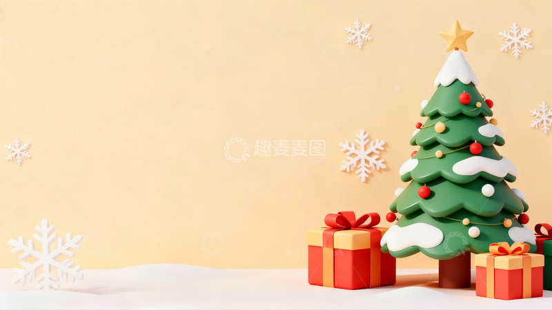 高清大图下载【趣麦麦图】卡通圣诞节背景9
