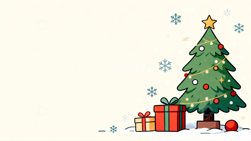 高清大图下载【趣麦麦图】圣诞节卡通插画5