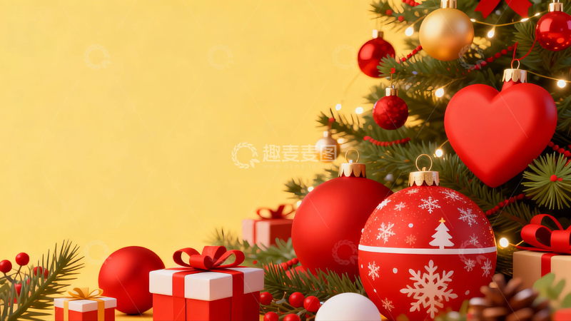 高清大图下载【趣麦麦图】卡通圣诞节背景4