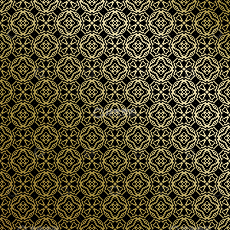源文件下载【趣麦麦图】黑金中式几何花纹背景图63