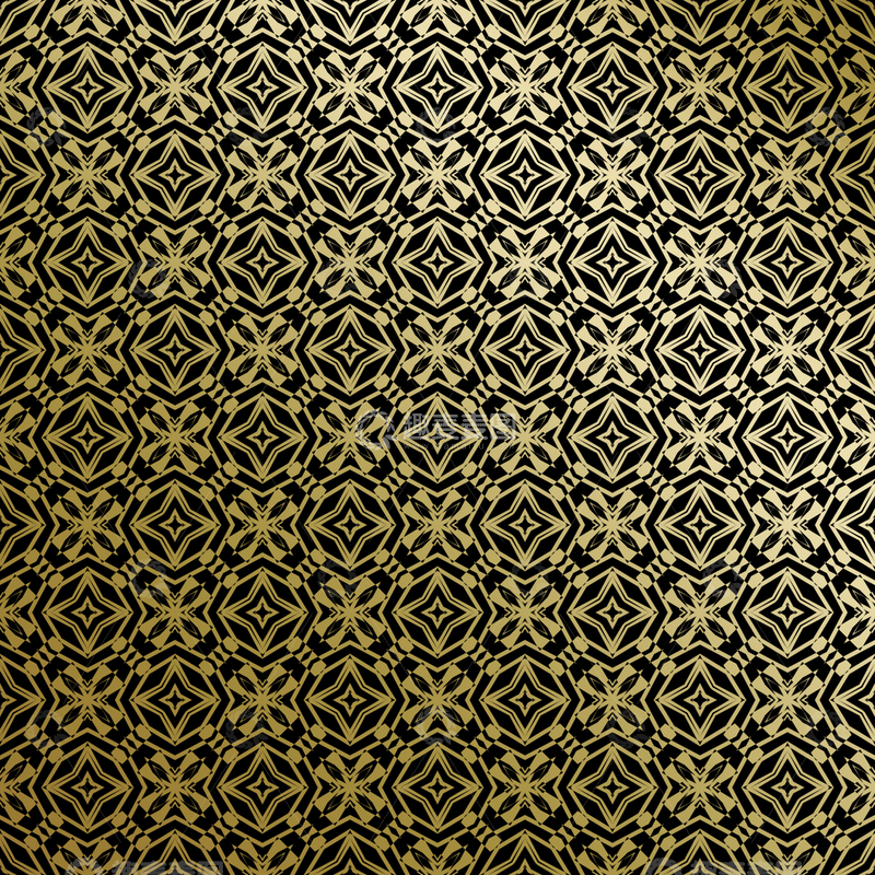 源文件下载【趣麦麦图】黑金中式几何花纹背景图46