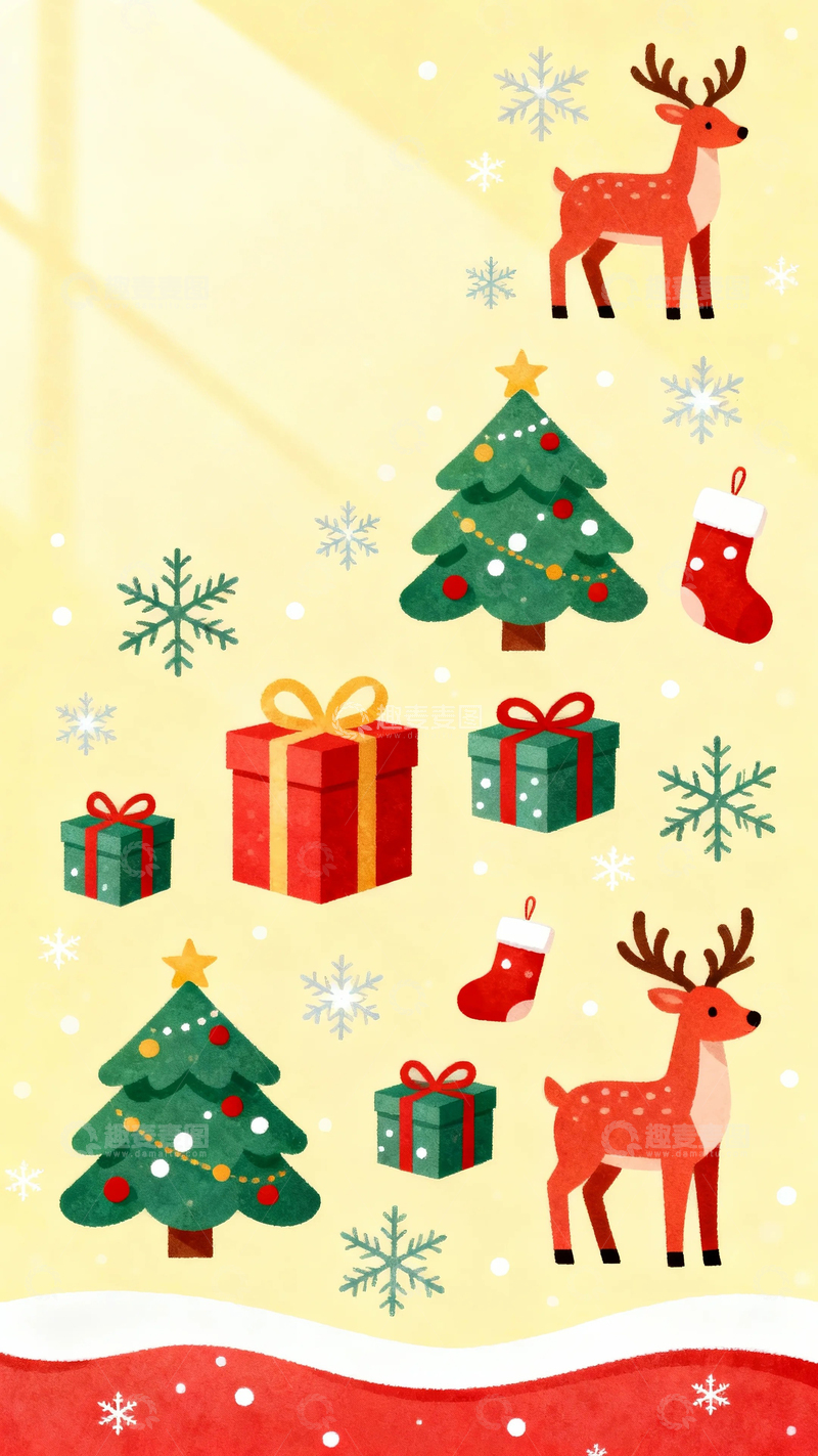 高清大图下载【趣麦麦图】节日元素插画圣诞节17