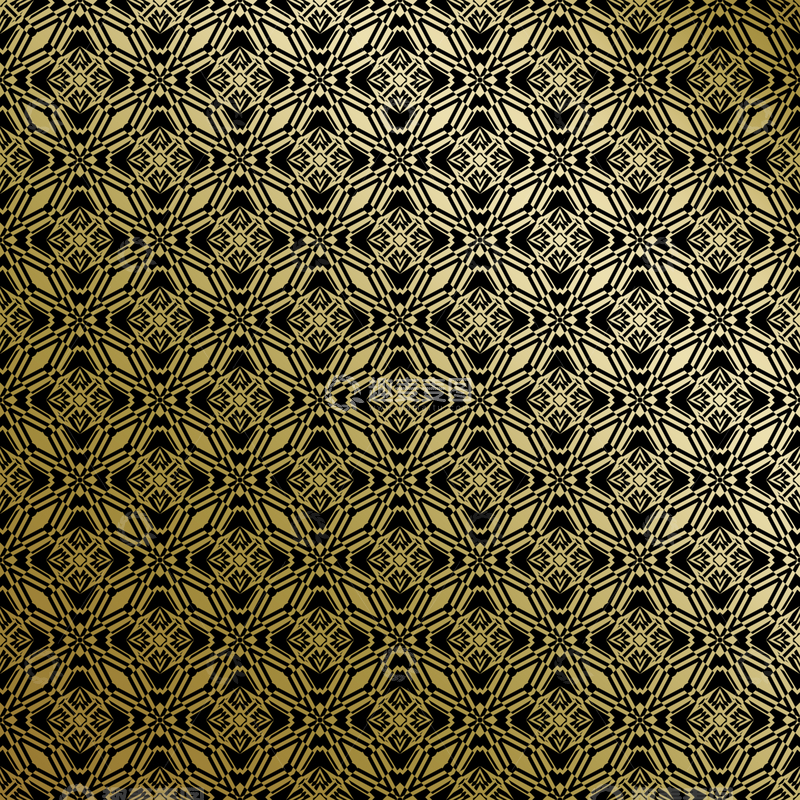 源文件下载【趣麦麦图】黑金中式几何花纹背景图79