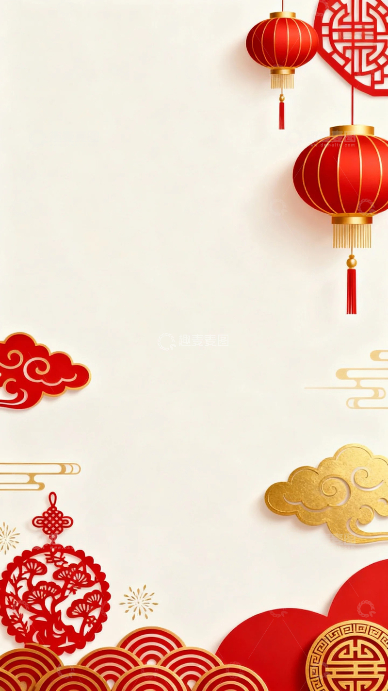 高清大图下载【趣麦麦图】-中国风新年底图6