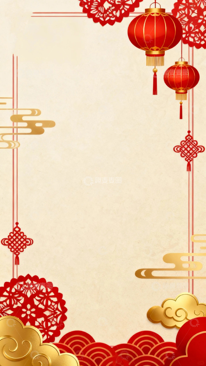 高清大图下载【趣麦麦图】-中国风新年底图15