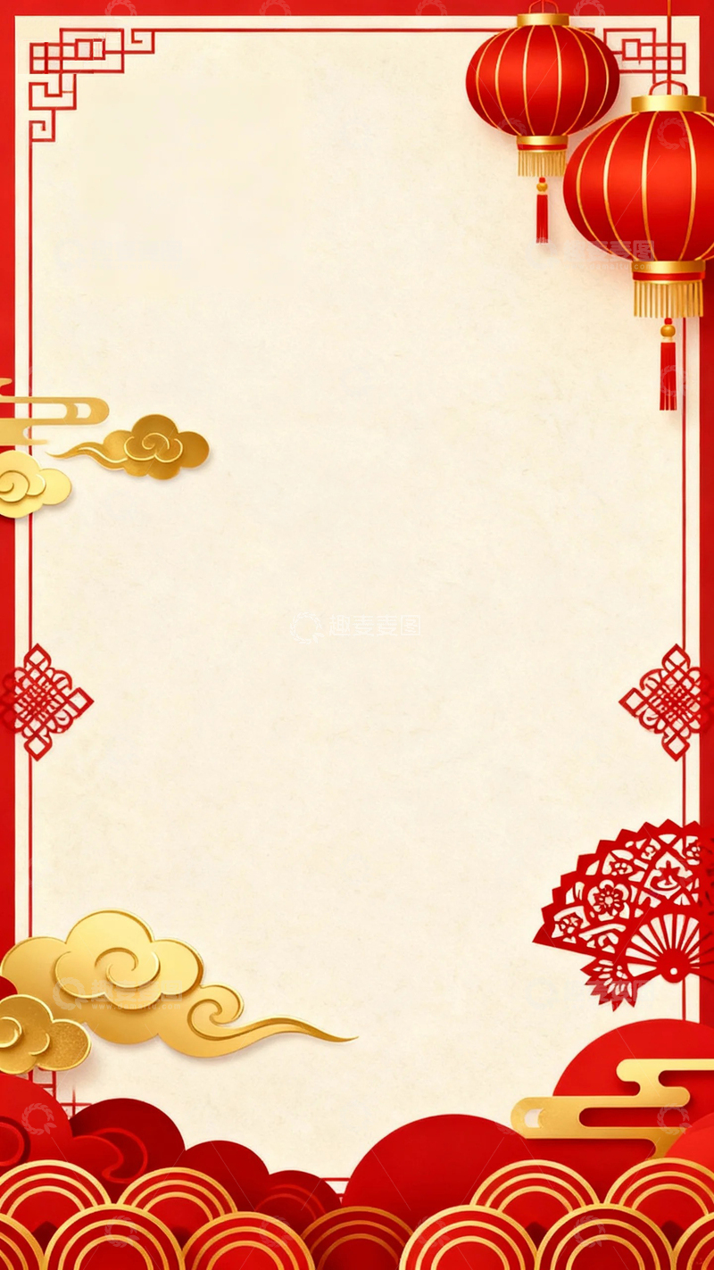 高清大图下载【趣麦麦图】-中国风新年底图7
