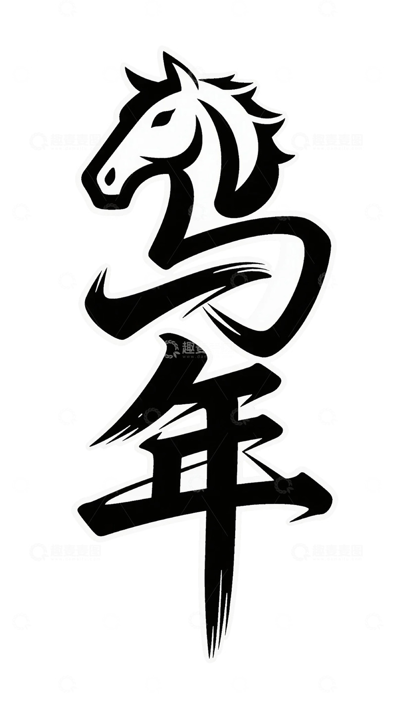 高清大图下载【趣麦麦图】马年艺术字设计