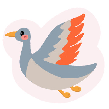 卡通鸽子插画设计素材