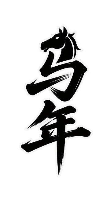 马年书法艺术汉字图片素材