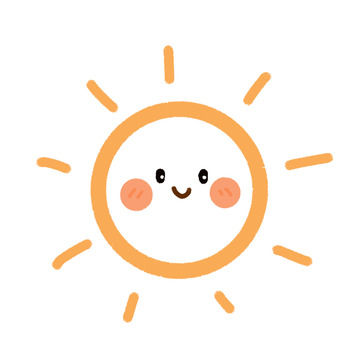 卡通可爱太阳手绘插画