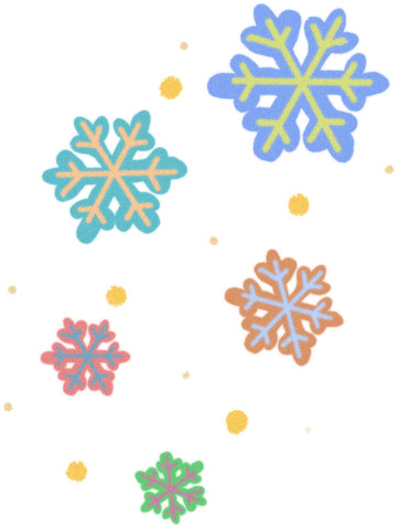 多彩雪花图案设计素材