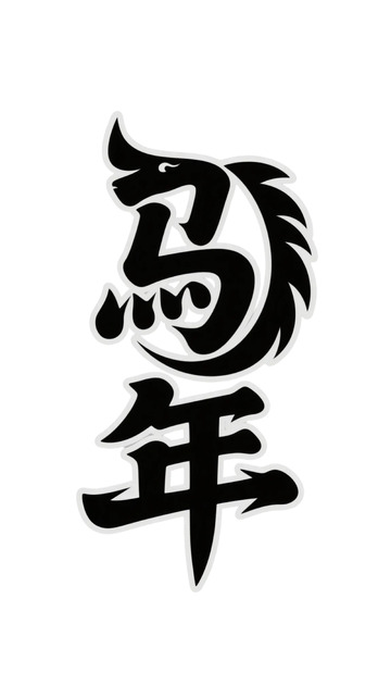 传统节日马年艺术字设计素材