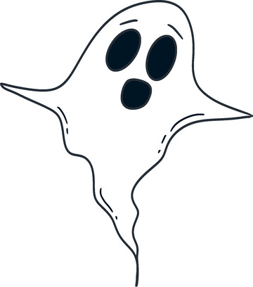 简约卡通幽灵图案插画素材