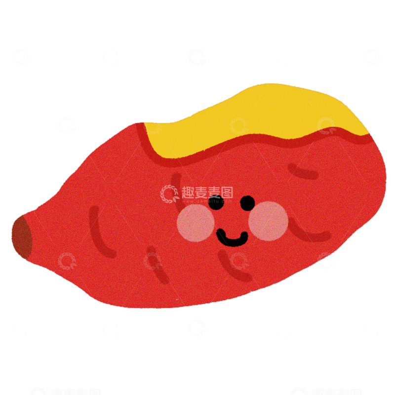 高清大图下载【趣麦麦图】卡通红薯表情贴纸设计素材