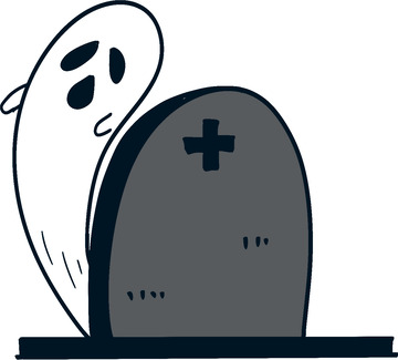 幽灵墓碑简笔画