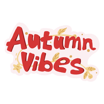 秋意浓浓落叶手绘插画