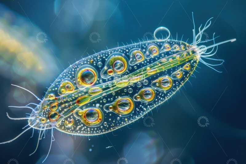高清大图下载【趣麦麦图】海洋里的草履虫特写摄影