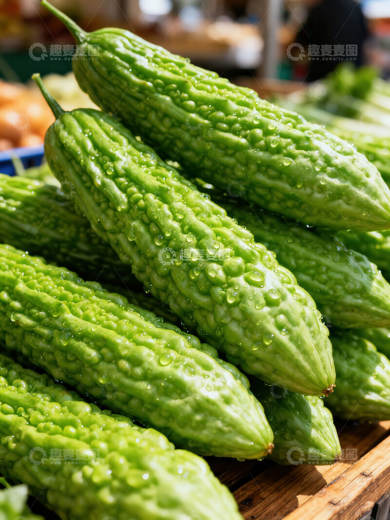 高清大图下载【趣麦麦图】苦瓜  癞瓜  切片  