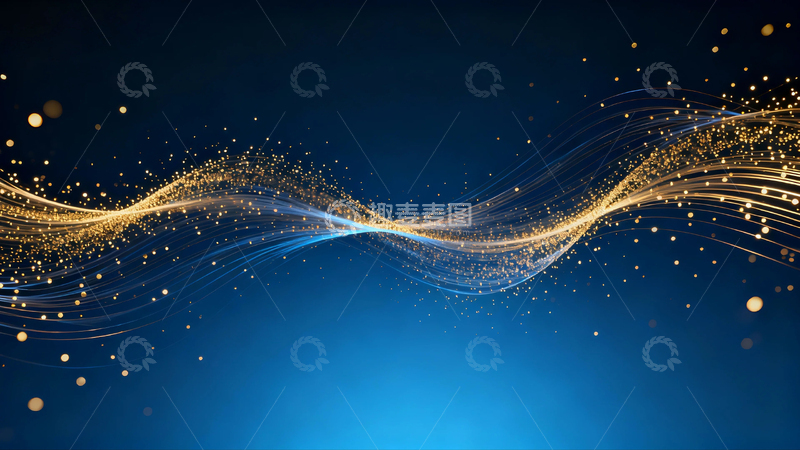 高清大图下载【趣麦麦图】蓝色科技光影背景3