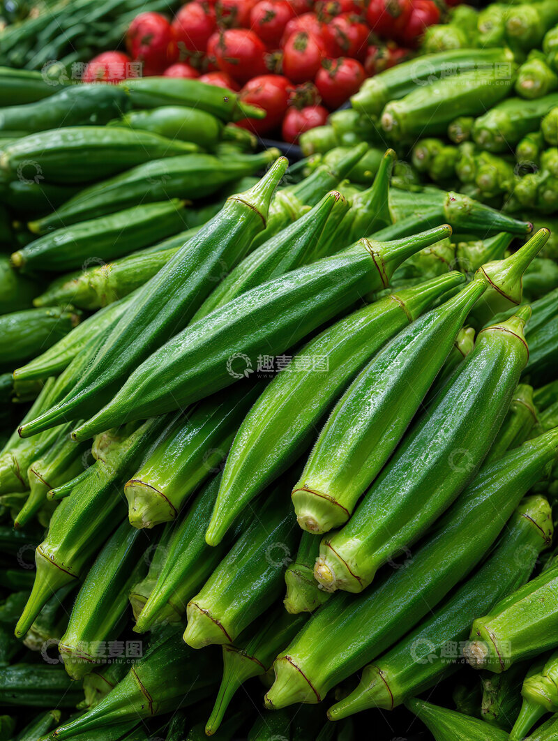 高清大图下载【趣麦麦图】秋葵  翠角  籽粒  