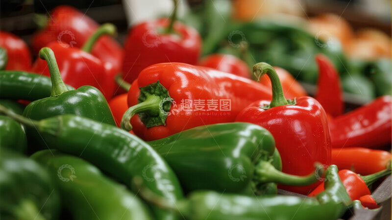 高清大图下载【趣麦麦图】辣椒  赤艳  油亮 