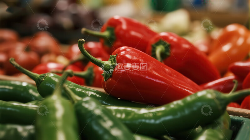高清大图下载【趣麦麦图】辣椒  赤艳  爽利  