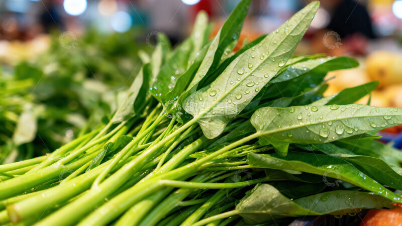 高清大图下载【趣麦麦图】空心菜  碧管  夏蔬  