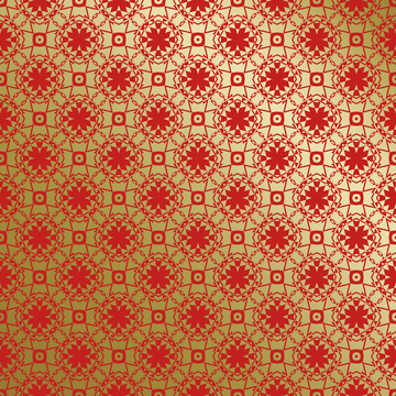 红金几何中式花纹99