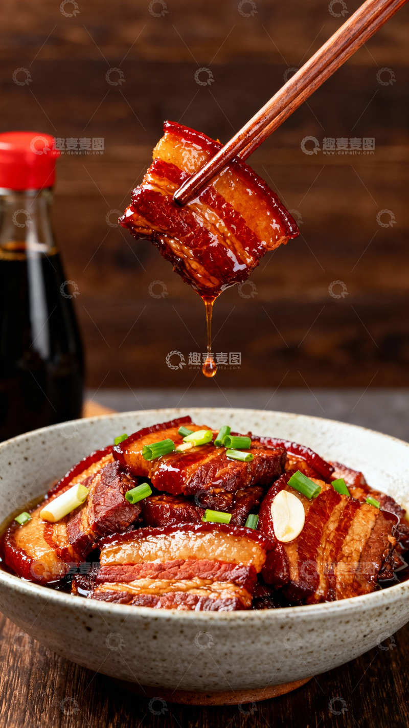 高清大图下载【趣麦麦图】梅菜扣肉美食写实背景