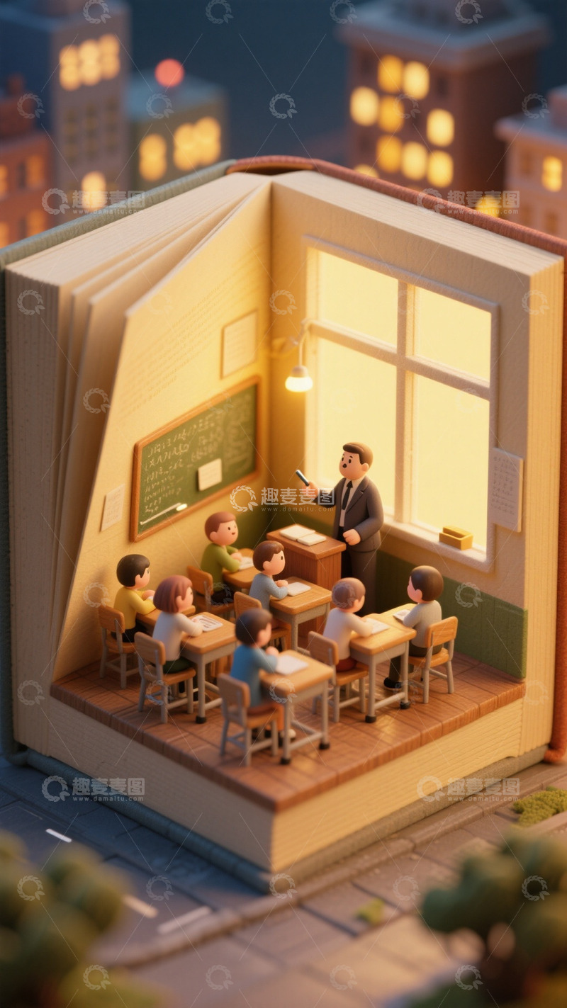 高清大图下载【趣麦麦图】书本中的人物背景素材