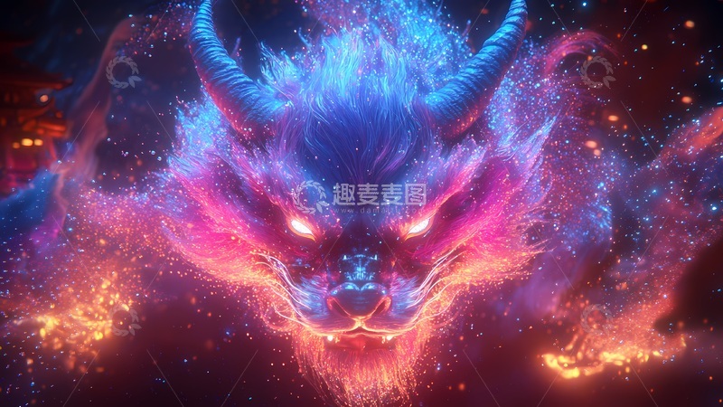 高清大图下载【趣麦麦图】奇幻神兽火焰幻想艺术