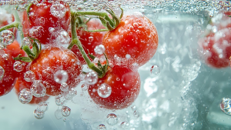 高清大图下载【趣麦麦图】新鲜番茄水泡泡美食摄影