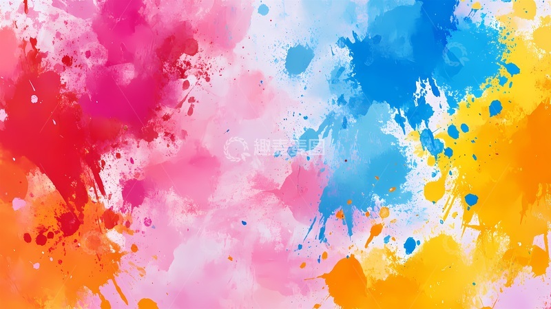 高清大图下载【趣麦麦图】色彩缤纷抽象画艺术背景
