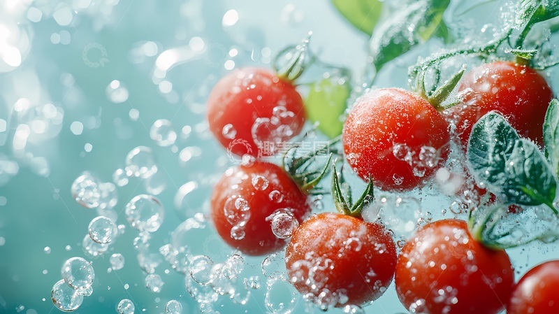 高清大图下载【趣麦麦图】清新番茄水珠摄影