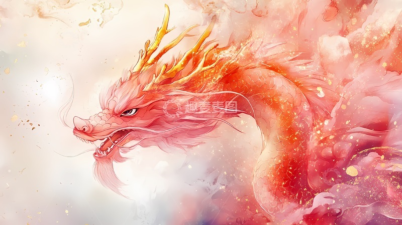 高清大图下载【趣麦麦图】中国龙艺术插画幻想风格