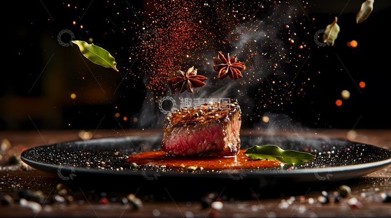 高清大图下载【趣麦麦图】美食摄影精致牛排摆盘