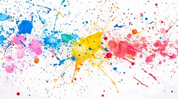 绚丽彩墨飞溅抽象艺术背景