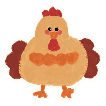 卡通可爱小鸡插画设计素材